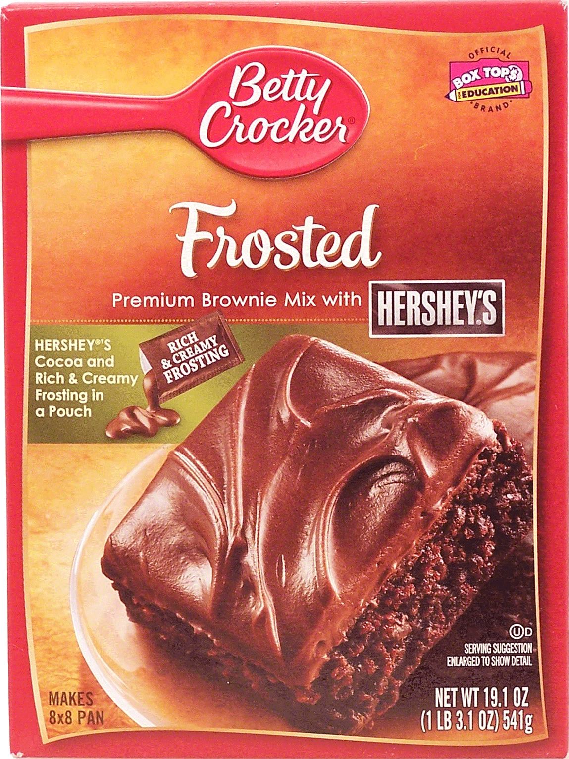 Betty Crocker Frosted premium brownie mix with Hershey's rich & creamy frosting in a pouch, makes 8x8-in pan Full-Size Picture